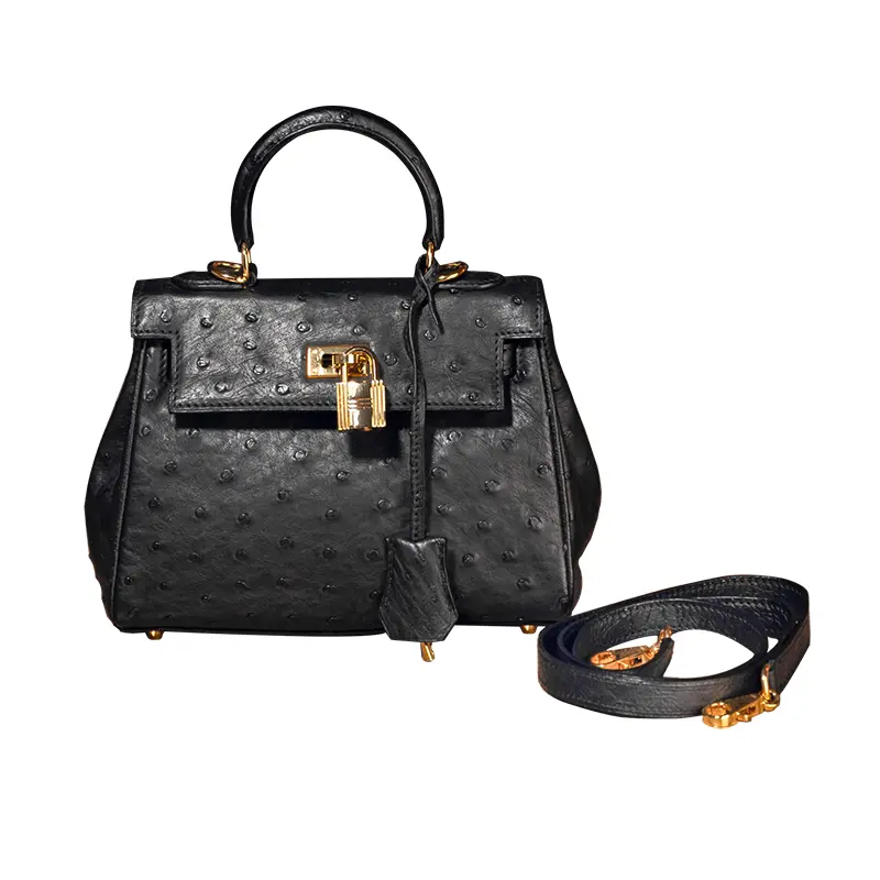 Lederhandtasche mit Riemen