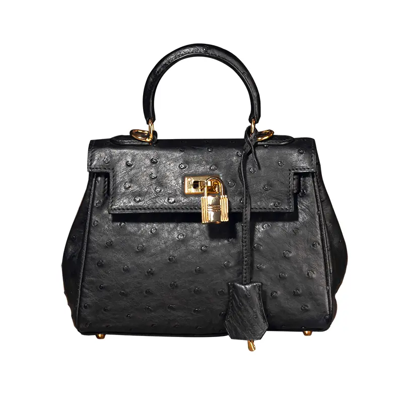 Straußenledertasche