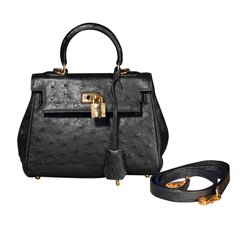 Handtasche aus Straußenleder