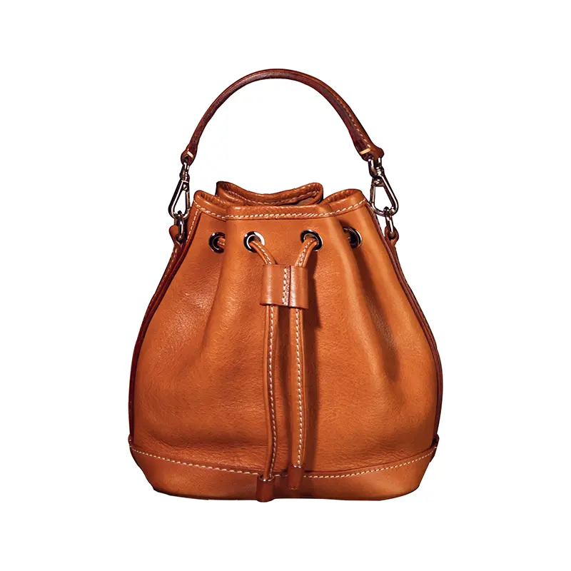 Damenhandtasche aus pflanzlich gegerbtem Leder